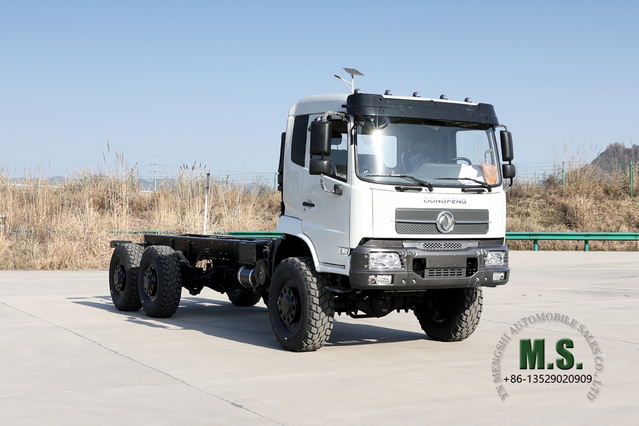 Dongfeng Chasis de camión 6*6_Chasis de camión todoterreno Mountain Forest de cabeza plana 260HP_Chasis de vehículo especial de exportación con caja de carga de 5,5 M