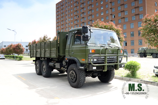 190Hp 10.8Tons de GVW 6x6 Camión de carga todoterreno _ Dongfeng Camiones militares Motor Cummins Chasis engrosado duradero Para todo clima Todo terreno_Precio de fábrica directo del fabricante