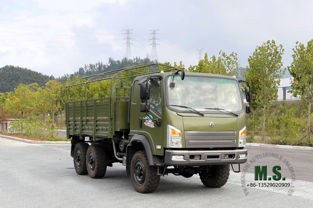 Flathead EQ240 Dongfeng Camión todoterreno 6WD_EQ2082 Vehículo todoterreno diésel_Dongfeng Camión todoterreno civil con tracción total 6x6 para exportación
