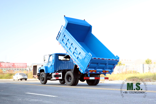Dongfeng Camión volquete ligero 4 × 2 EQ3092 Camión volquete de cabeza larga_Camión minero Transporter_3.5 T Fabricante de vehículos volquete de exportación