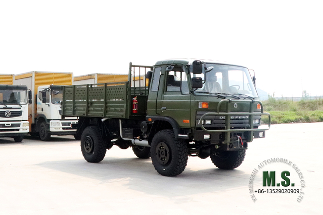 2070 Camión todoterreno de cuatro ruedas Dongfeng 153 cabinas_Camión de transporte de una hilera y media con cabeza plana 4×4_Fabricante de vehículos especiales de exportación
