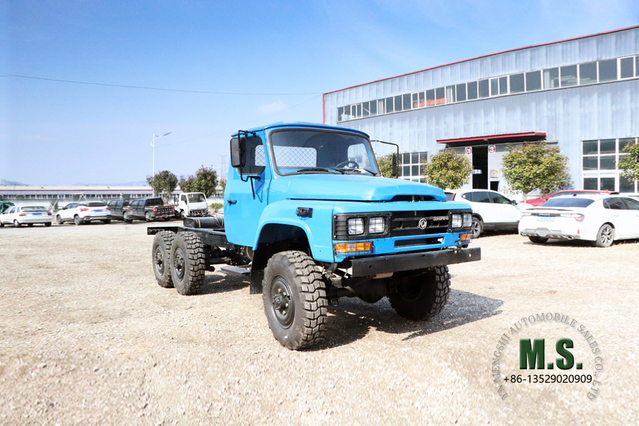 Chasis de vehículo especial todoterreno 6 * 6 EQ2082 _ Dongfeng Chasis de camión puntiagudo de 25 años_Chasis de camión con tracción en seis ruedas de 170 HP Chasis especial de exportación