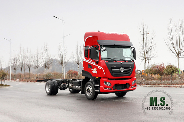 Dongfeng Chasis de camión todoterreno 4*2_290 hp Cabeza plana Techo alto Cabina de dormitorio doble Camión de carga Conversión de chasis Fabricante _Exportación Chasis de vehículos para fines especiales