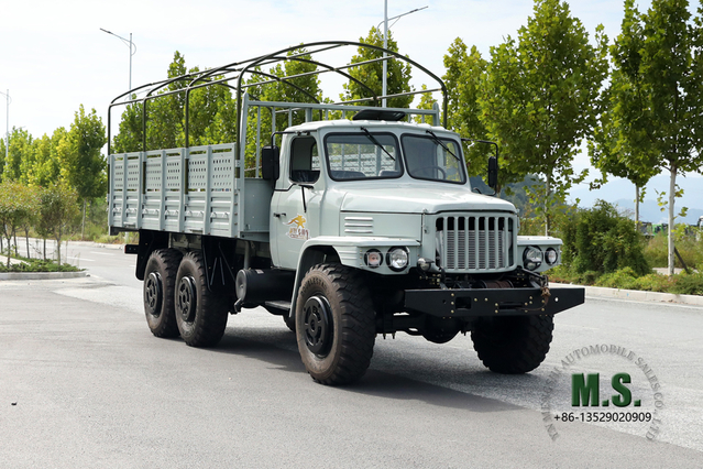 190Hp Dongfeng EQ2100 Camión todoterreno de seis unidades_Camión de cabeza puntiaguda de una hilera con postes de lona Camión de carga en venta_Vehículo 6 × 6 de exportación Vehículo para fines especiales