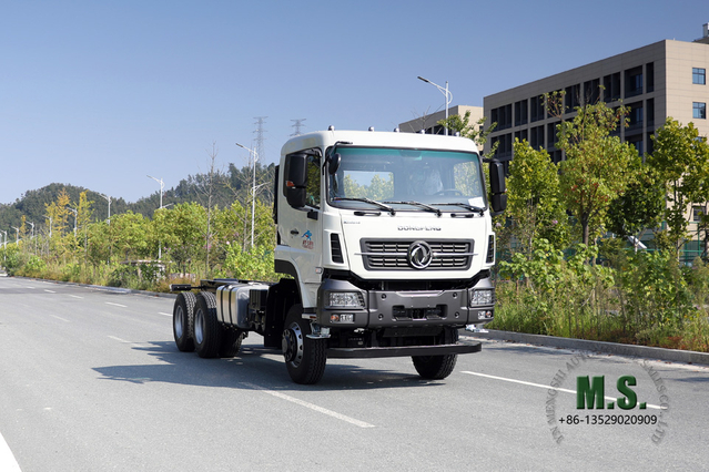 Dongfeng Chasis todoterreno trasero de ocho ruedas y tres ejes 6 * 6_Weichai 350 hp Chasis de camión pesado con tracción en seis ruedas_ Exportación de conversión de chasis de vehículos especiales