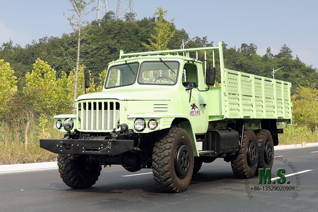 Verde menta Dongfeng Camión todoterreno con seis unidades EQ2100 Vehículo especial de exportación con tracción total y cabeza puntiaguda de una hilera