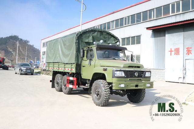Dongfeng Camión todoterreno EQ2100 6*6_Dongfeng Cabina puntiaguda de una hilera 140 con poste de lona Vehículo_Camión de seis tracción Vehículo especial de exportación