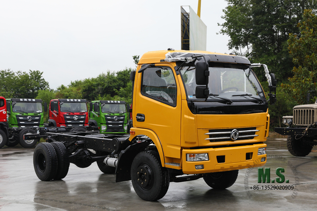 4×2 Dongfeng Chasis de camioneta ligera de 140 HP_Camión diésel pequeño 10T para exportación_Conversión de camión comercial con volante a la izquierda/derecha personalizado