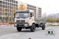 Dongfeng Chasis todoterreno 4*4_Chasis de camión de una hilera y media con cabeza plana Tainjin blanco de cuatro ruedas_ Dongfeng Chasis de vehículo especial de exportación