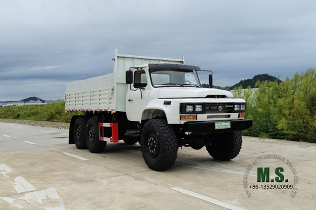 190 hp 6 × 6 EQ2100 Dongfeng Camión_Tracción en seis ruedas Camión todoterreno con cabeza puntiaguda de vidrio doble de una hilera _Vehículo todoterreno de exportación AWD