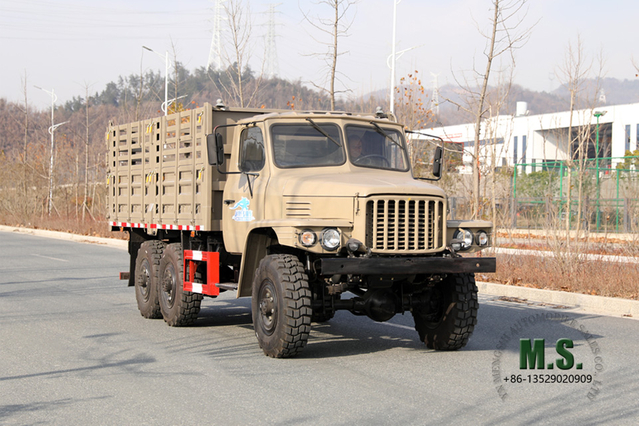 Camión volquete EQ2082 con tracción en seis ruedas de 170 hp Camiones mineros_6 × 6 Dongfeng Cabezal puntiagudo de doble vidrio Camión volquete de una hilera Sitio minero_Exportación Vehículo para fines especiales