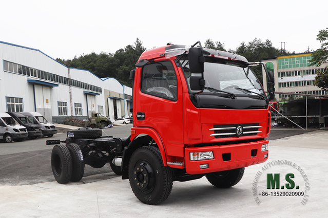Exportación de chasis de camión pequeño 4 × 2 izquierdo/derecho de 160 HP_Fabricante de conversión de chasis de micro camión_ Dongfeng Conversión de chasis de camión ligero
