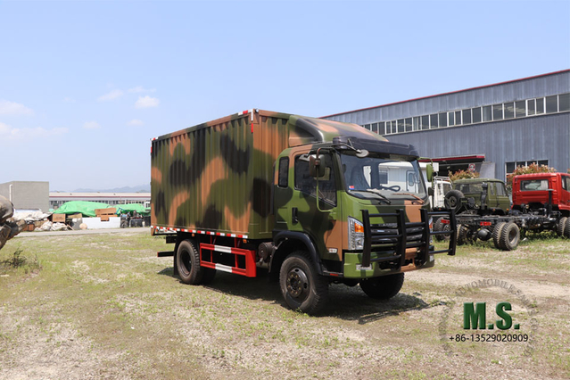 4WD 10T Off Road Van_Dongfeng Vehículo de transporte 4*4_Vehículo refrigerado Caravana de viaje Camioneta especial de exportación de cuatro unidades