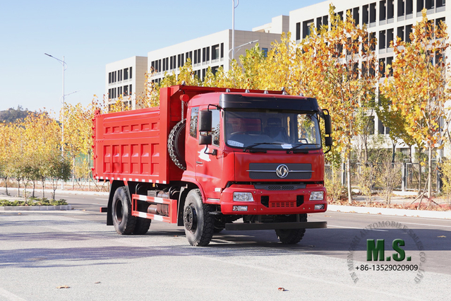 4×2 Dongfeng Camión volquete_Camión volquete con cabina de una hilera y media de cabeza plana Camión minero_Vehículo volquete especial de exportación