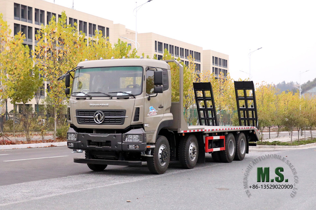 Dongfeng Camión de plataforma 30T_Dongfeng Vehículo de carga de plataforma 8X4_Vehículo especial de exportación de camión de 10 m