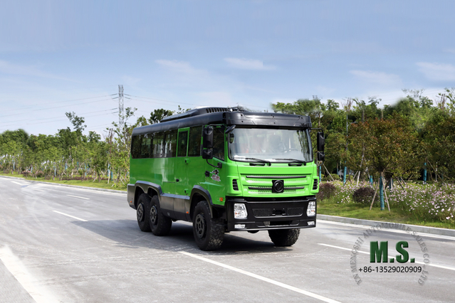 Dongfeng Autobús todoterreno de seis unidades_6*6 Autobús del condado con tracción total_Autobús modificado de 27 asientos y 260 hp Vehículo especial de exportación