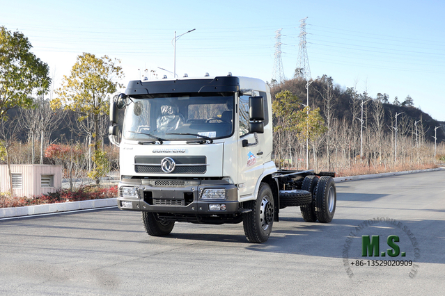 Dongfeng 4*2 Chassis_190hp Flathead Un chasis de camión de basura y medio en venta_Dongfeng Vehículo especial de exportación