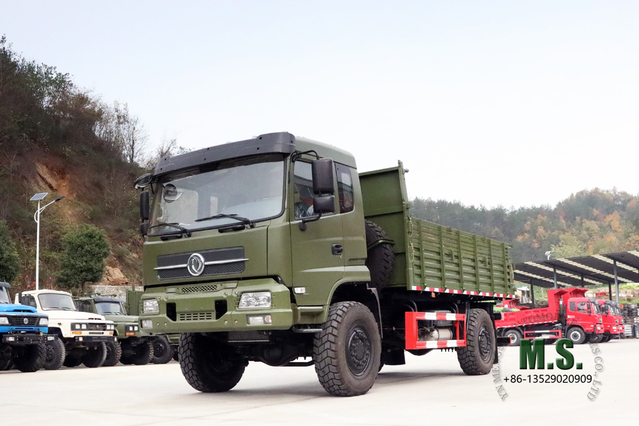 Camión volquete de servicio pesado 4×4_210HP 4WD Dongfeng Camión volquete todoterreno _9T Vehículo de transporte minero y de sitio