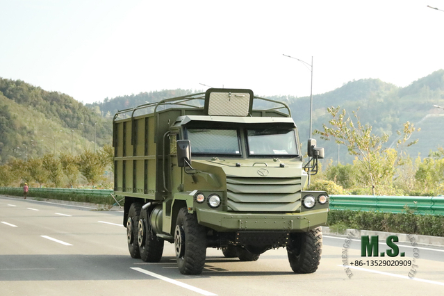 Vehículo furgoneta de carga todoterreno con cabeza puntiaguda protectora 6WD_Camión transportador de carretera con seis unidades _Fabricante de vehículos especiales de exportación todoterreno personalizado