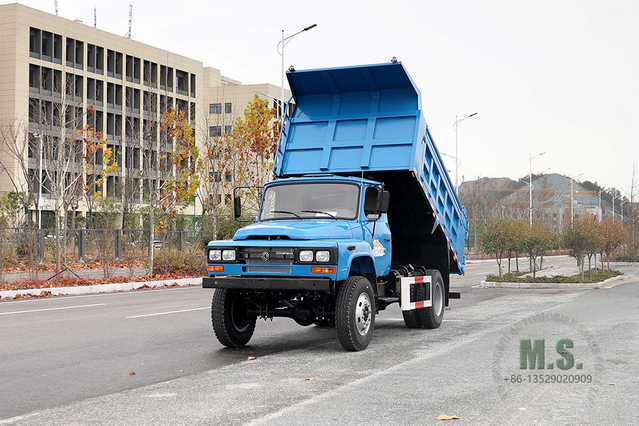 Camión volquete con tracción en las cuatro ruedas _ Dongfeng Camión volquete de una hilera con punta de 4 * 4_Camión de minería Vehículo de exportación para fines especiales