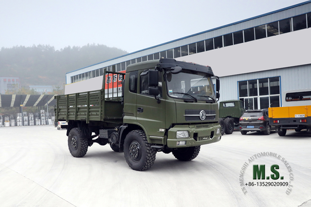  4X4 2070 Dongfeng Camión todoterreno_Camión de transporte con cabina de una hilera y media de cabeza plana con cuatro tracción_Vehículo especial de exportación