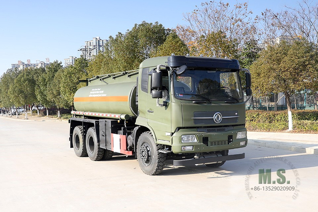 Camión cisterna de 210 CV Dongfeng_Petrolero con cabina 6*4 _Cisterna Feul de 10 m³ en venta_Camión cisterna 6×4 Vehículo especial de exportación