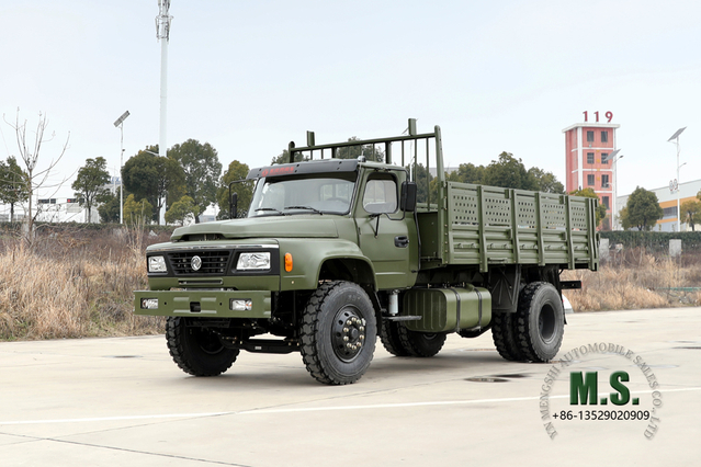 Camión todoterreno 4X2_Dongfeng Camión de transporte con cabina de una hilera de vidrio puntiagudo de una sola pieza_Vehículo de exportación para fines especiales