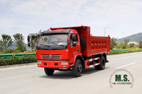 Dongfeng Camión volquete 4 × 2_Camión volquete ligero con cabina de una hilera de cabeza plana 5T en venta_Exportación Fabricante de vehículos especiales