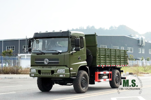 Dongfeng Camión volquete de servicio pesado 4WD de 210 HP_Camión volquete de cuatro ruedas 9T_Camiones de transporte para minería en el sitio Fabricante de vehículos de exportación