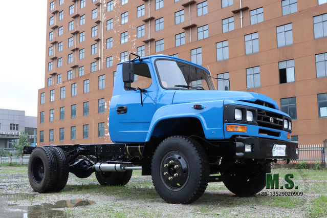 Dongfeng Chasis de camión todoterreno 4*2 116HP Chasis de camión de una hilera con cabeza puntiaguda Chasis de vehículo especial de exportación