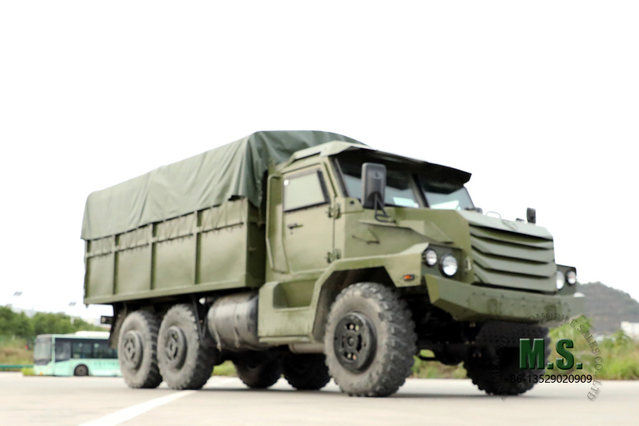 Camión de carga todoterreno con tracción en las seis ruedas, cabeza larga protegida, transportador de carretera puntiagudo de 6x6, vehículo furgoneta de carga especial de exportación personalizada