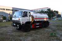 Camión cisterna de combustible todoterreno modificado con seis chasis motrices_190 HP Nuevo Dongfeng Camión cisterna 145_EQ2102 Vehículo cisterna con chasis