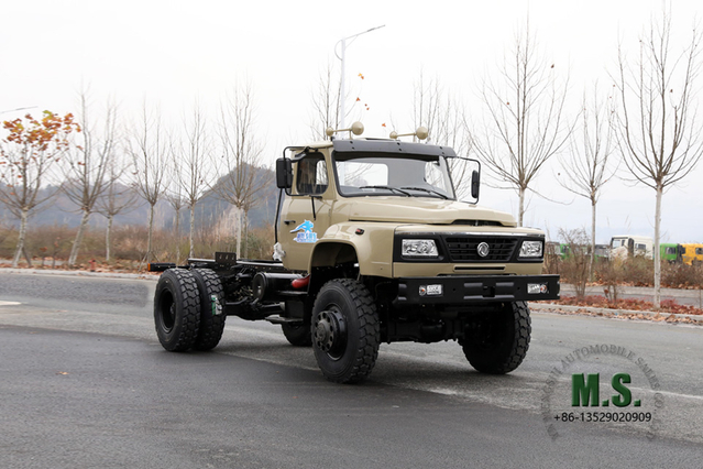 240hp 4*4 Dongfeng Chasis de vehículo especial todoterreno_Chasis de camión con cabina de cabeza larga con tracción en las cuatro ruedas_Chasis de vehículo especial de exportación personalizado