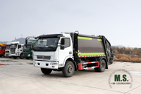 4*2 Dongfeng Camión de basura comprimido de 9 m³_Camión ligero 4×2 Vehículo de saneamiento municipal_Exportación Fabricante de ventas de camiones de basura especiales