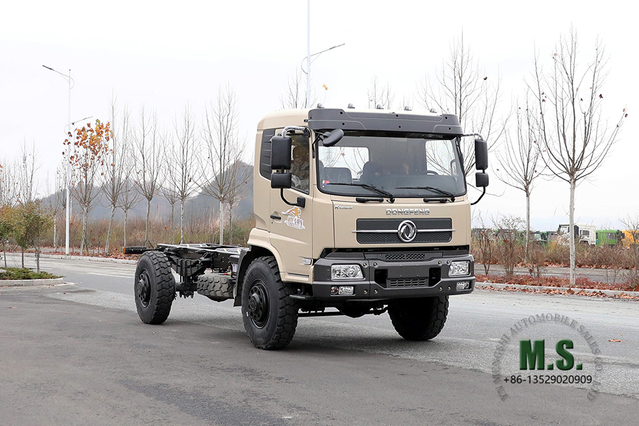 Dongfeng Chasis todoterreno 4*4_Chasis de camión de una hilera y media con cabeza plana Tainjin blanco de cuatro ruedas_ Dongfeng Chasis de vehículo especial de exportación