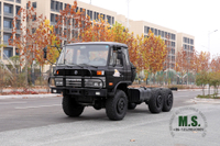 Negro 6×6 Dongfeng EQ2102 Chasis_ Six Drive 153 Cabina de una hilera y media Chasis todoterreno_Chasis de camión especial de exportación