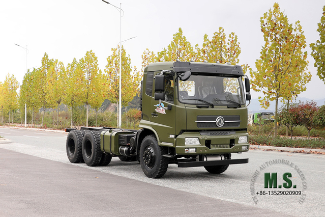 Dongfeng Chasis de camión todoterreno 6*4_Dongfeng Chasis de camión cisterna todoterreno 6x4_Chasis de vehículo especial de exportación de cabeza plana y media