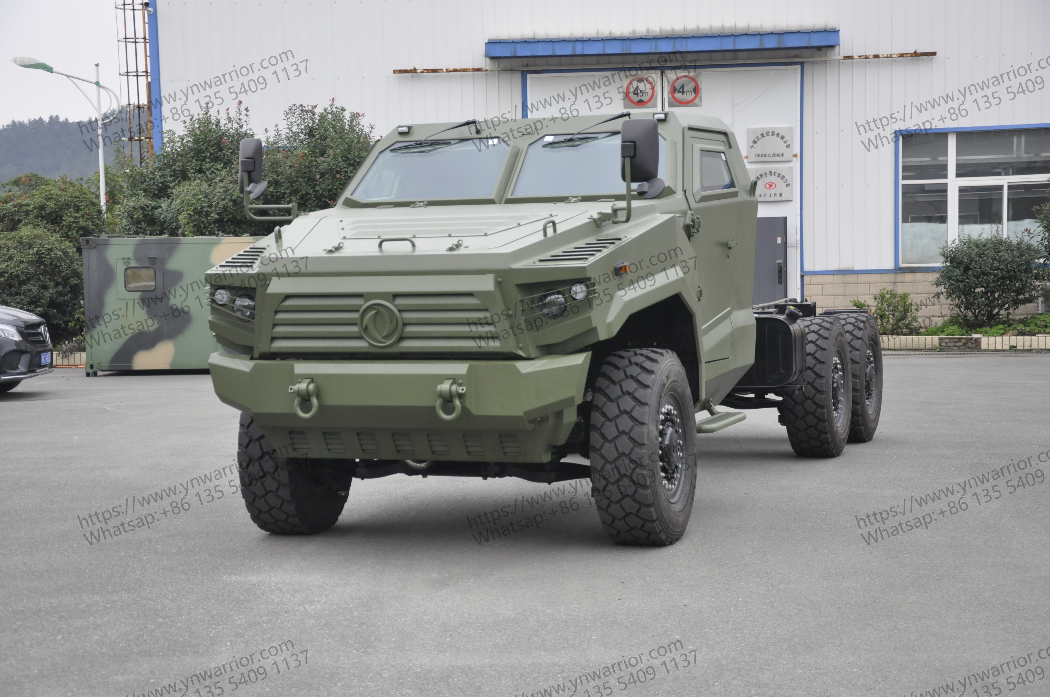 6x6 suspensión independiente Chassis Vehículo militar 