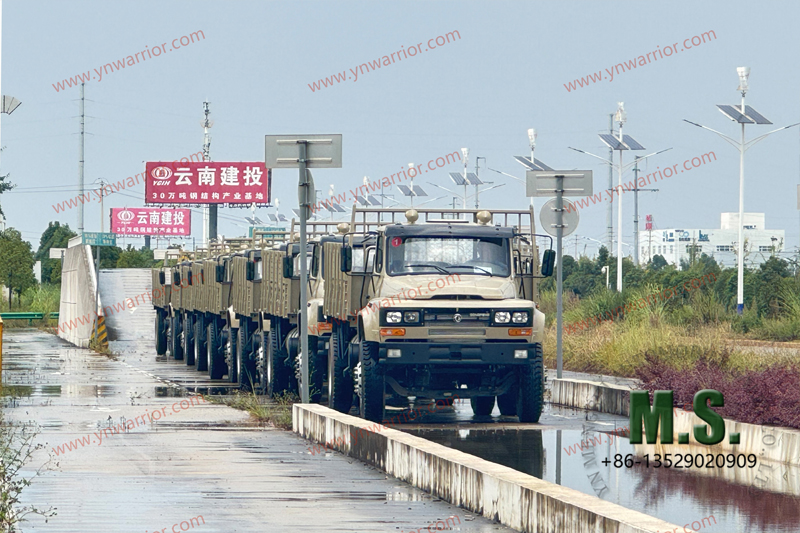 Dongfeng Neumático doble trasero de camión 4x4_prueba del departamento de vadeo 