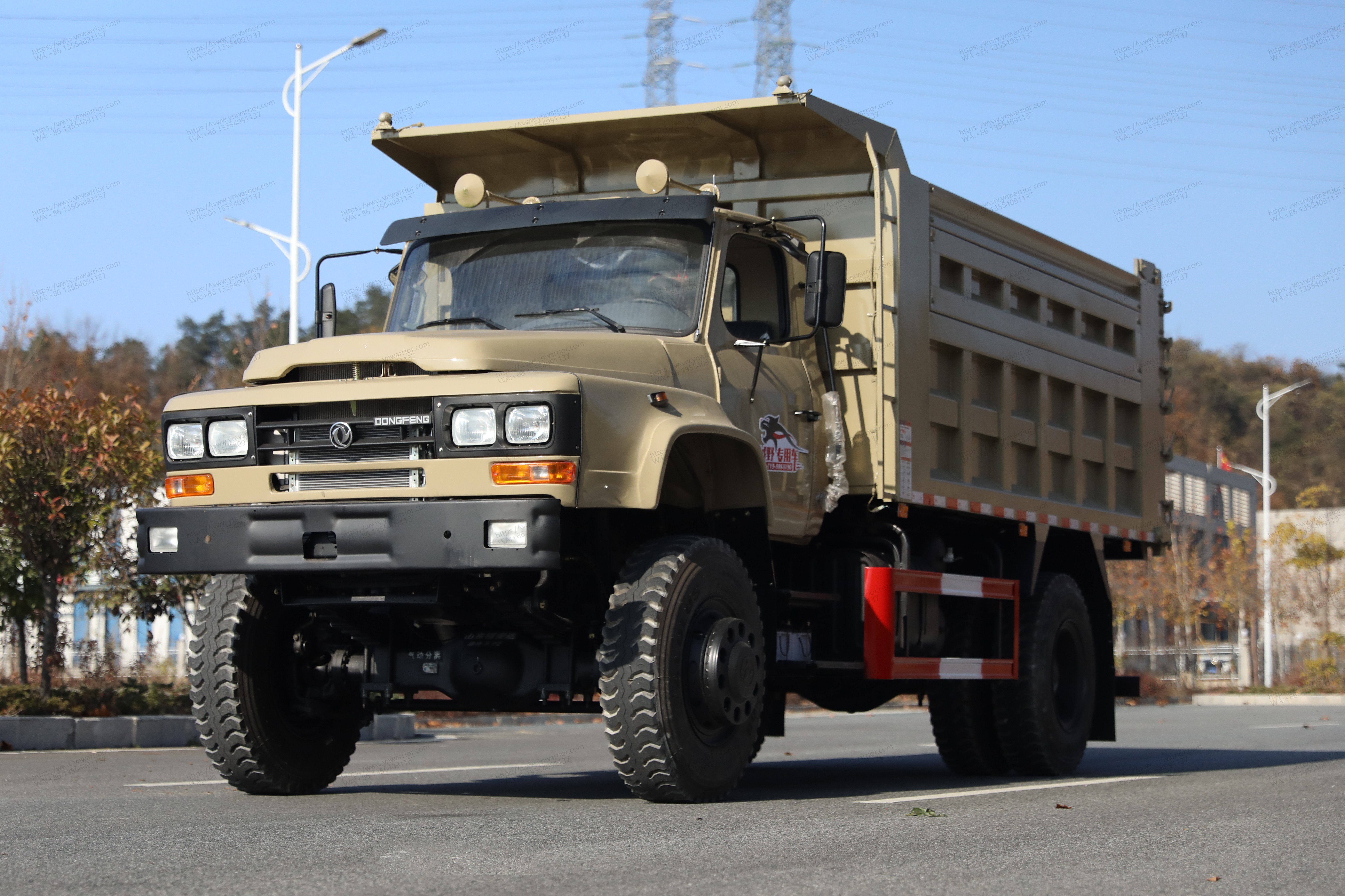 Dongfeng 4x4 camión volcado todoterreno 