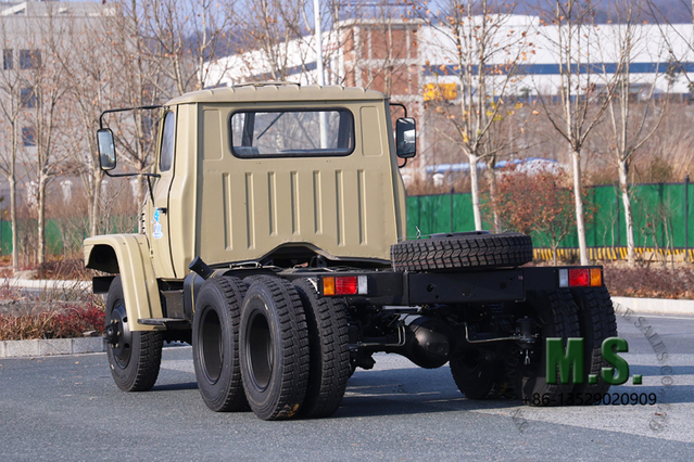 170 caballos de fuerza 10 toneladas Peso bruto 6x6 Todoterreno Dongfeng Chasis de camión antiguo_Motor Cummins con inyección de combustible mecánica, neumáticos traseros dobles, precio bajo, simple y duradero_Directo del fabricante