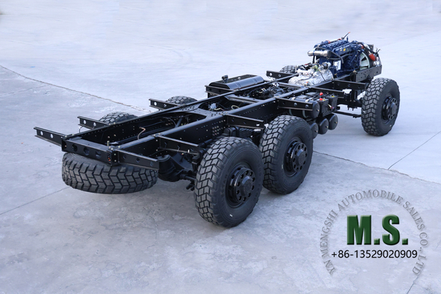 Chasis rodante para autobús de servicio pesado todoterreno 6x6 con masa bruta de 340 caballos de fuerza y ​​25 toneladas_Motor Weichai, Dongfeng, bloqueo del diferencial, CTIS, eje rígido, extremadamente duradero_directo del fabricante