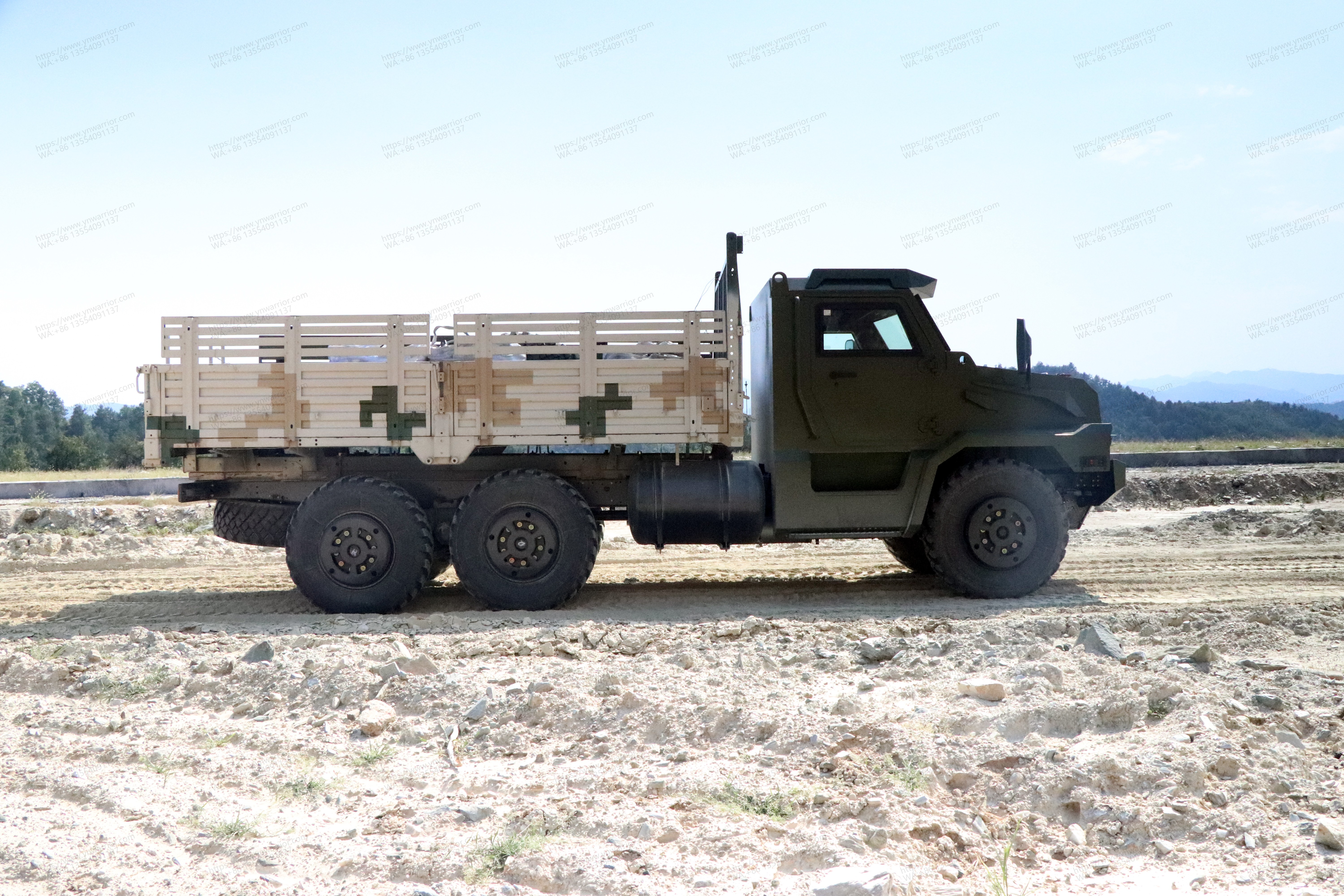 Dongfeng 6x6 camión de prueba de explosivos militares 6x6 