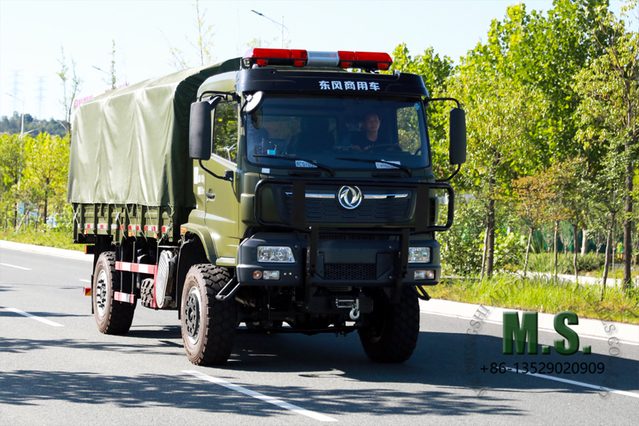 210 caballos de fuerza de 16 toneladas de peso bruto Dongfeng 4x4 Cargo Camion_cummins, nivel de emisión euro-6, puerta de rampa de elevación hidráulica, lona de lluvia, servicio pesado en servicio directo directo