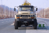 Chasis de Camión Todoterreno Dongfeng de 260 Caballos de Fuerza y ​​26 Toneladas de Peso Bruto 6x6 con Cabina_Con Toma de Fuerza, Cabrestante Eléctrico Delantero, Motor Cummins de Inyección Mecánica, Rejilla Protectora en Luces, para Camión Perforador