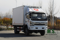 140 caballos de fuerza de 10 toneladas de peso bruto Dongfeng 4x4 REFRIGORADOR CAMIÓN_CUMMINS, Sistema de refrigeración auxiliar independiente, puerta abierta trasera de 270 °, chasis duradero Price directo de fábrica