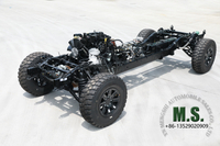 220 caballos de fuerza de 6 toneladas de peso bruto militar servido Dongfeng Mengshi Rolling Chassis_run-Flat, CTIS, transmisión automática, suspensión independiente de doble depósito doble delantero y trasero