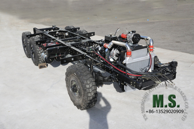 210 caballos de fuerza de 11 toneladas de peso bruto 6x6 Motor de chasis_cummins de autobús fuera de carretera 6x6, eje sólido, eje sólido, neumático único, Lock_Manufacturer directo directo