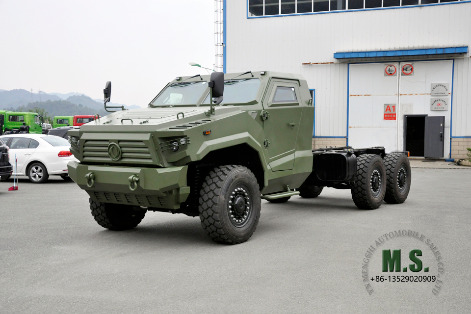 300 Hp 15 toneladas de GVW 6x6 Todoterreno Blindado Dongfeng Chasis M-hero con cabina_Cummins Engine Warrior Uso militar Blindado a prueba de balas Run-flat CTIS_Manufacturer Direct