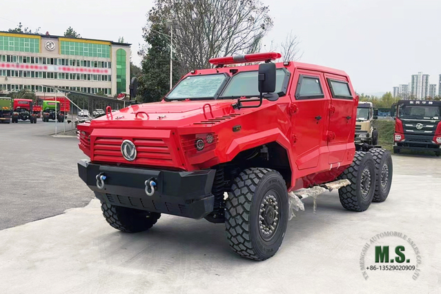 300 Hp 15 toneladas de GVW 6x6 Todoterreno Blindado Dongfeng Chasis M-hero con cabina_Cummins Engine Warrior Uso militar Blindado a prueba de balas Run-Flat CTIS_Manufacturer Direct Red